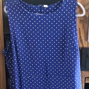 Old Navy blue polka dot dress, size XXL